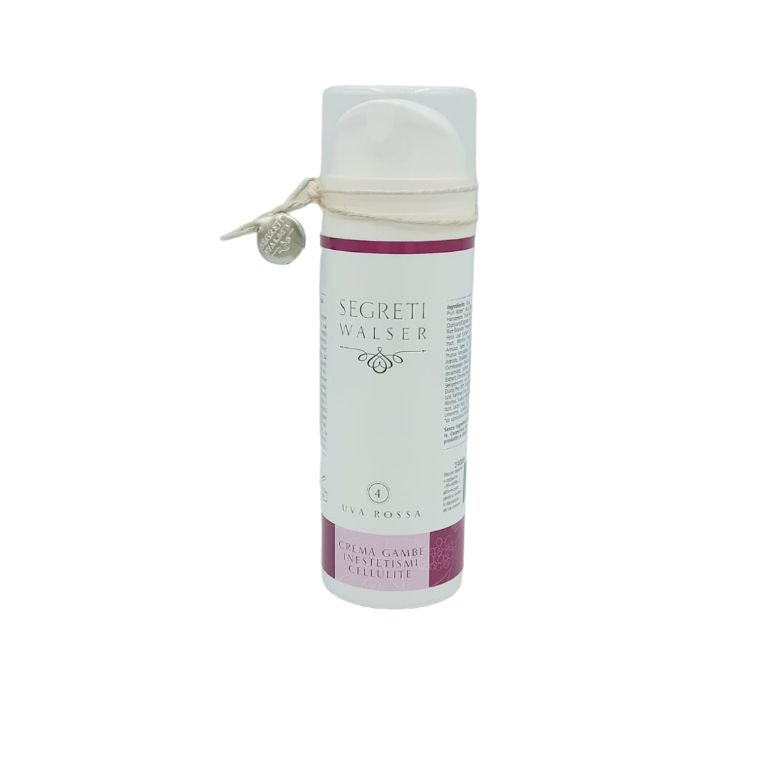 CREMA GAMBE SUPPORTO INESTETISMI DELLA CELLULITE– UVA ROSSA, MIRTILLO E CAFFEINA - Linea all'Uva Rossa - Segreti Walser
